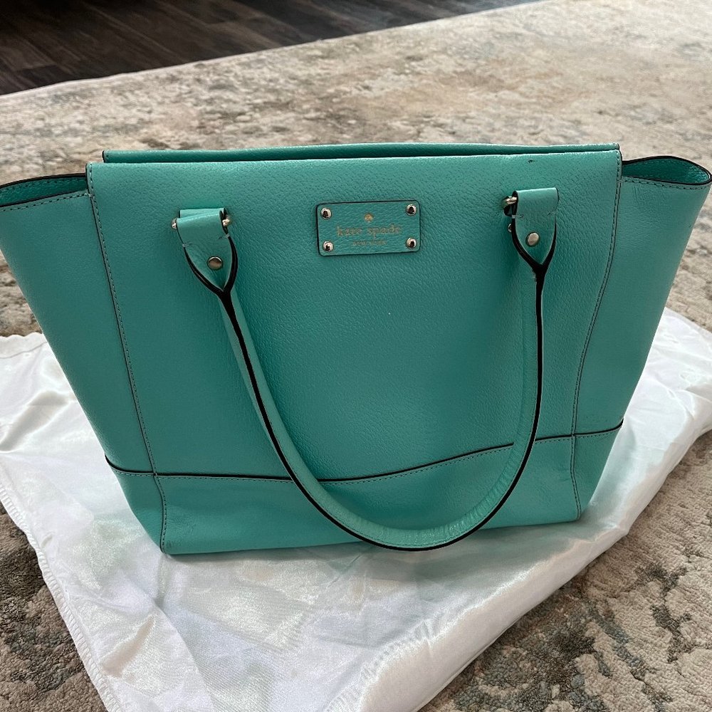 Kate Spade 'Tiffany Blue' Leather Satchel (Medium/Large)